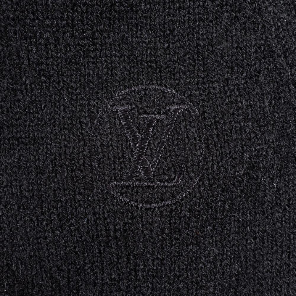 Exclusive Louis Vuitton Cashmere Zip-Up Hoodie Men's Small Black - Picture 3 of 13